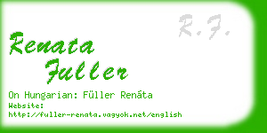 renata fuller business card